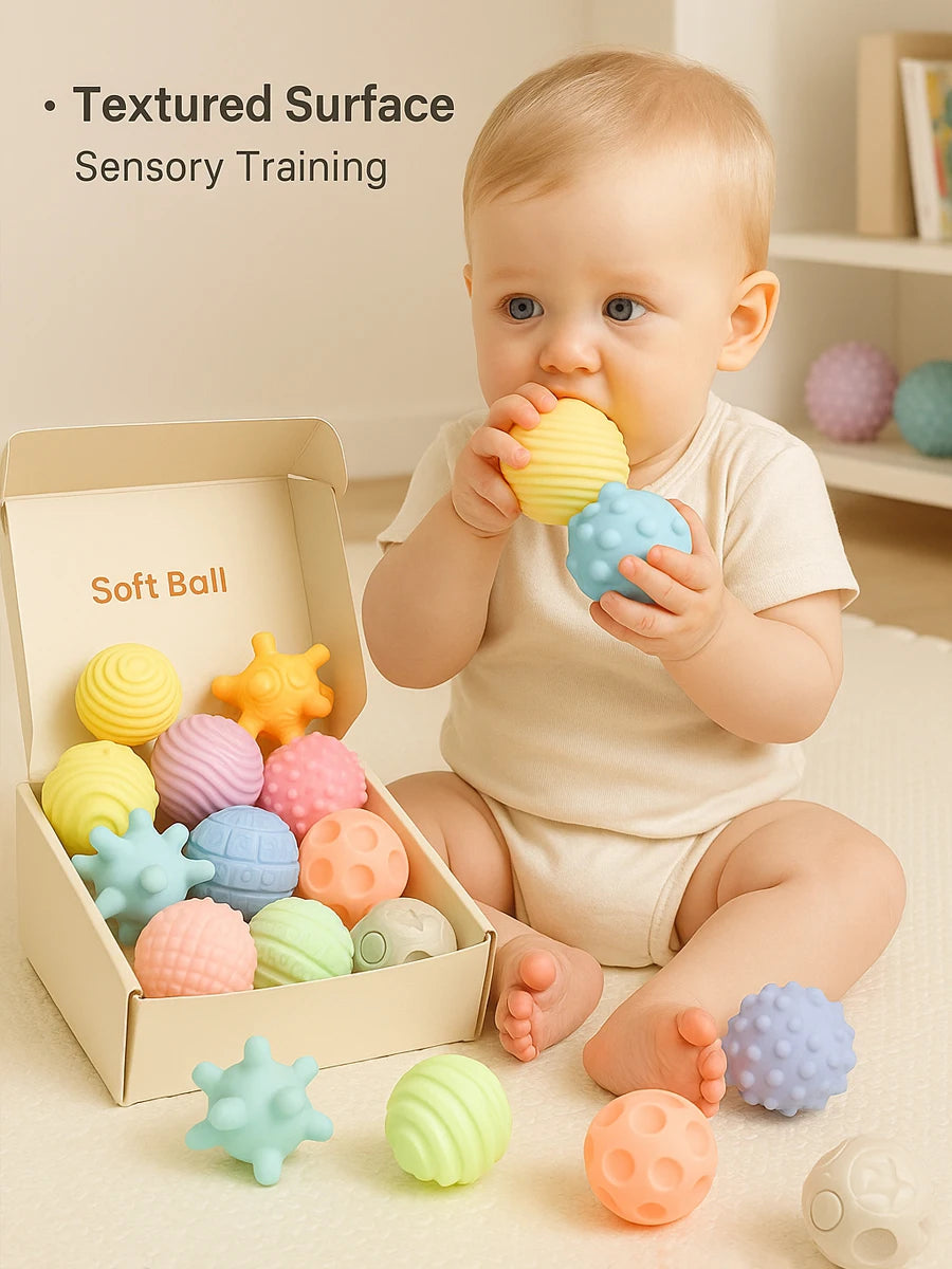 6 balles sensorielles pour bébé